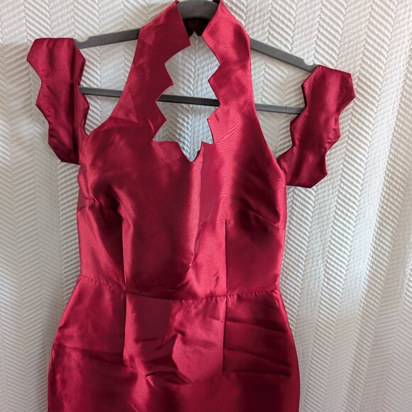 Imad Eduso Ife Silk Midi Dress Size 4 Wedding Guest Cocktail Party - Picture 4 of 11